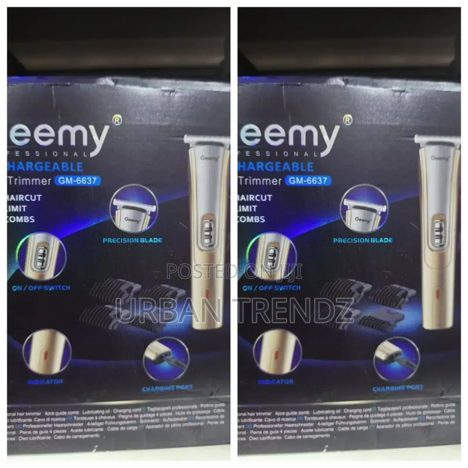 Geemy Professional Rechargeable Hair Trimmer, Model Gm-6637