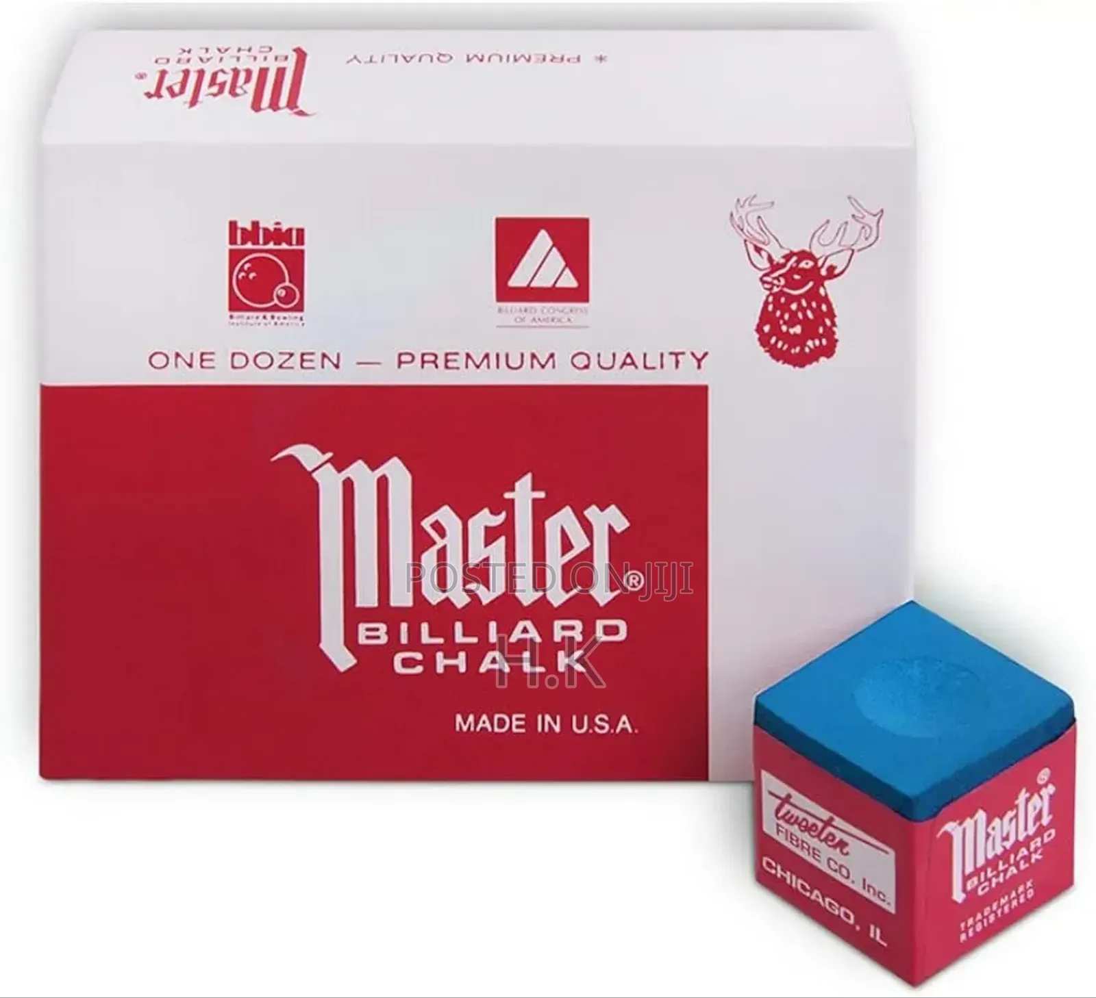 Master Billiard Chalk Pool Cue Chalk Premium Quality - 12pcs