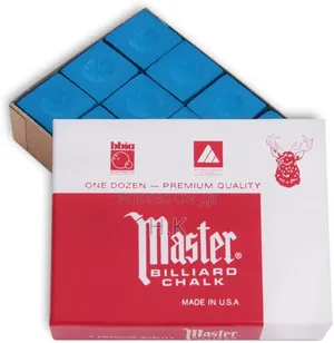 Master Billiard Chalk Pool Cue Chalk Premium Quality - 12pcs