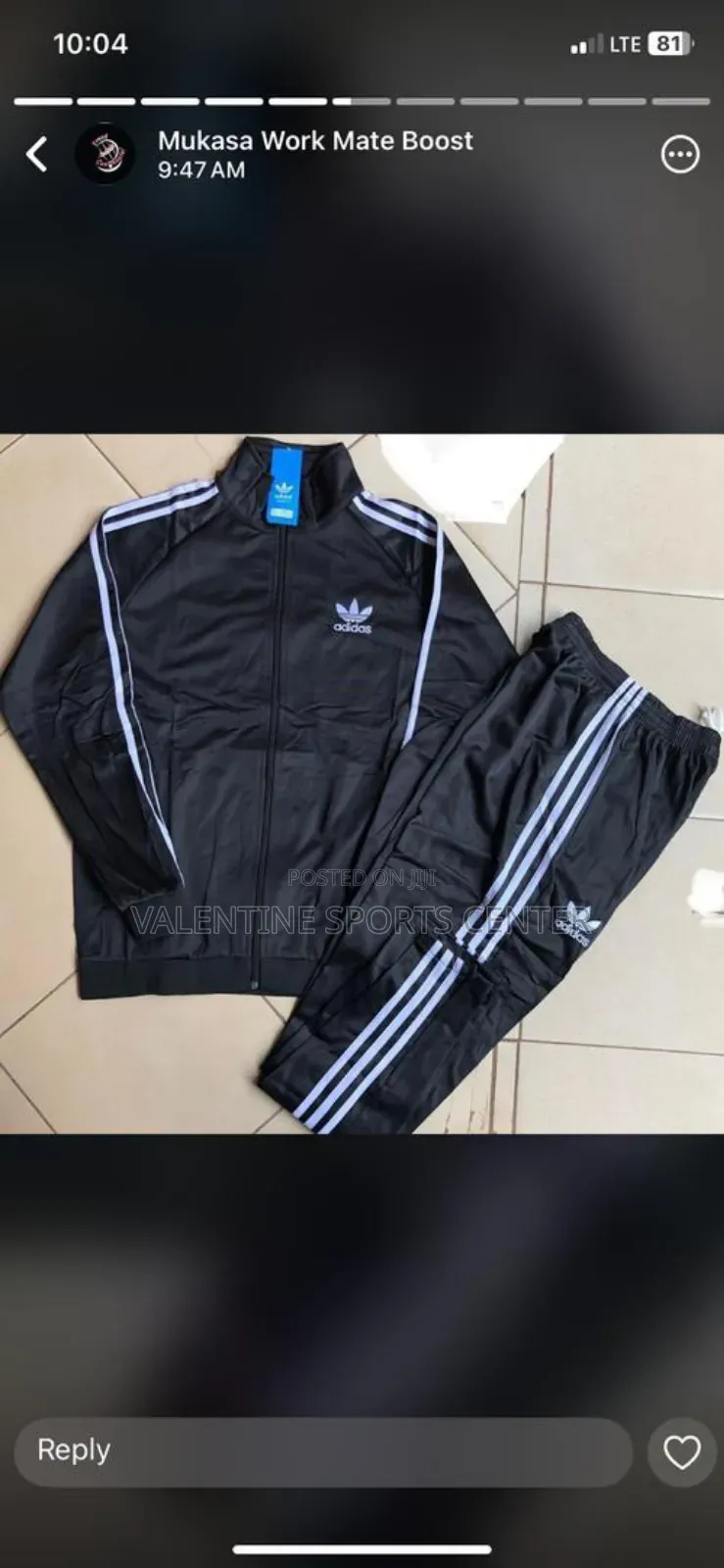 Black Colour Tracksuits Adidas Original Material