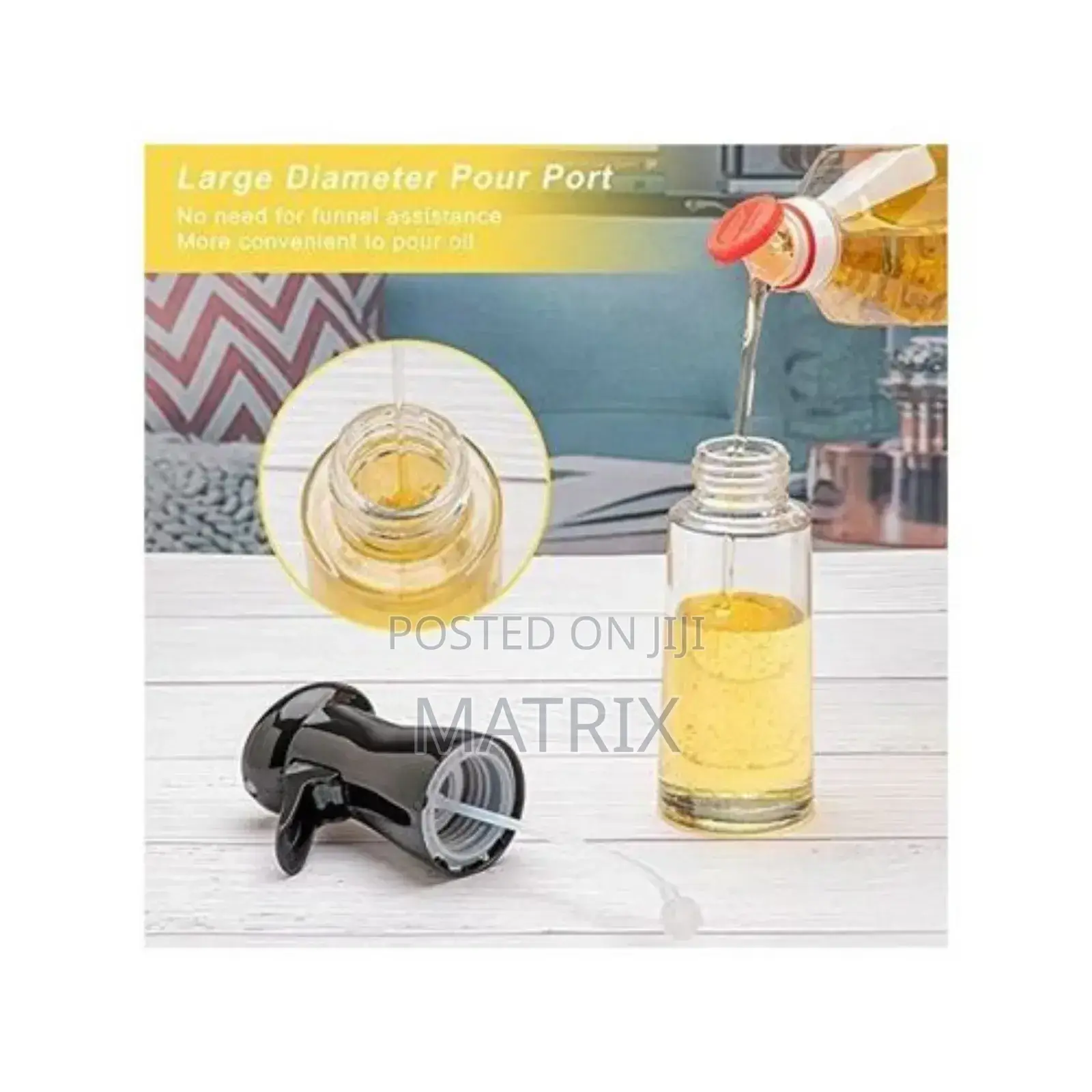 1pc 200ml Glass Cooking Vinegar Oil Sprayer Dispenser Bottle