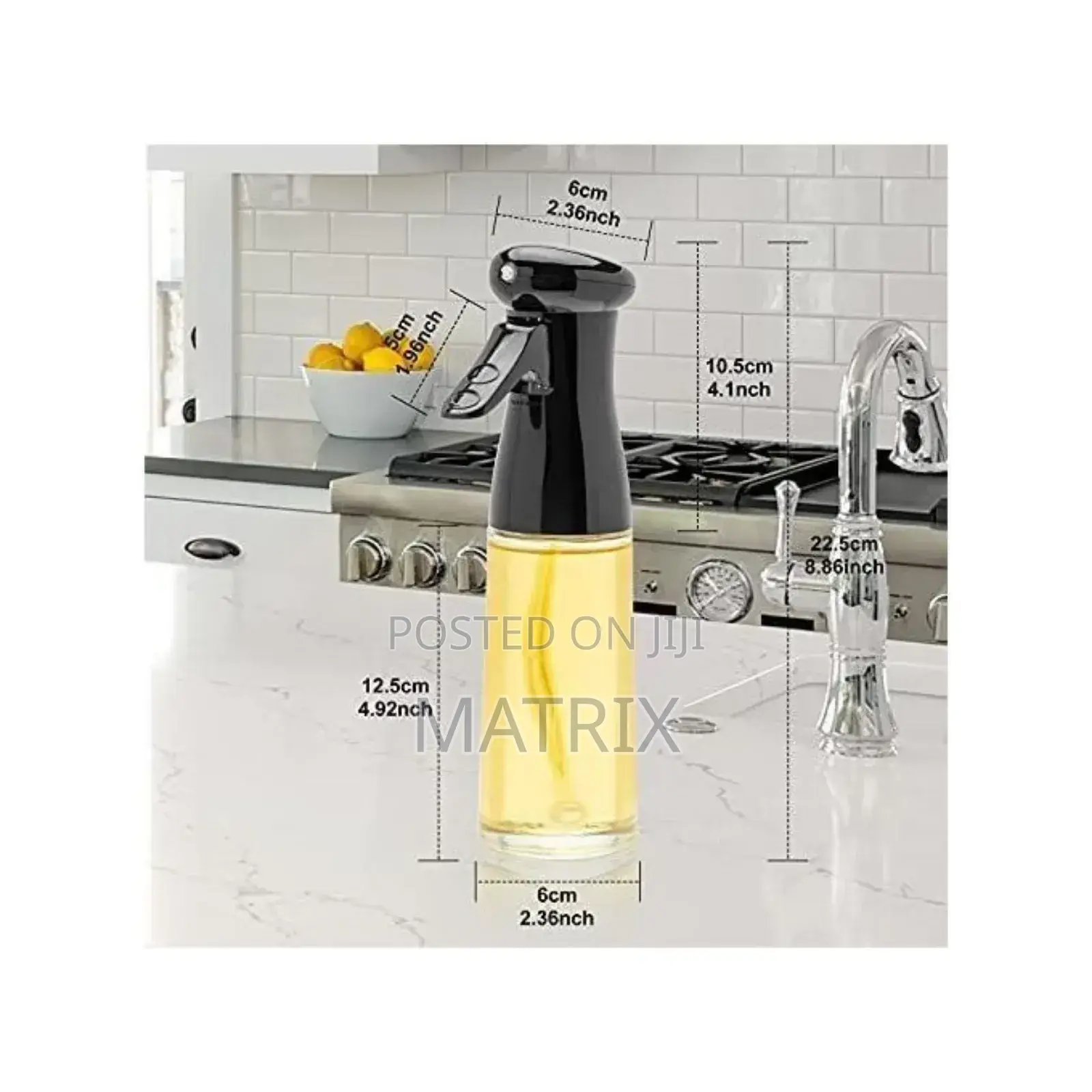 1pc 200ml Glass Cooking Vinegar Oil Sprayer Dispenser Bottle