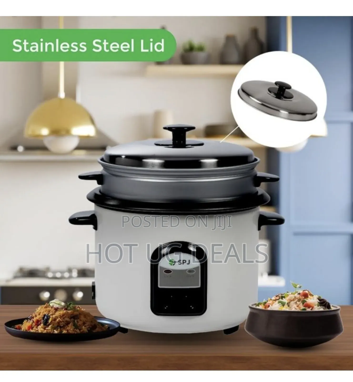 Spj 1.8 L Electric Rice Cooker With Steamer, Stainless Steel