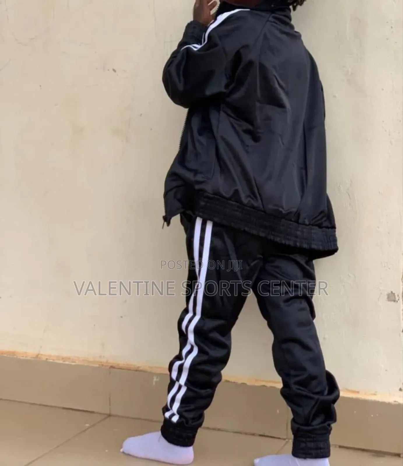 White With Black Adidas Tracksuit Original