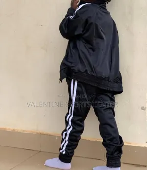Photo - White With Black Adidas Tracksuit Original
