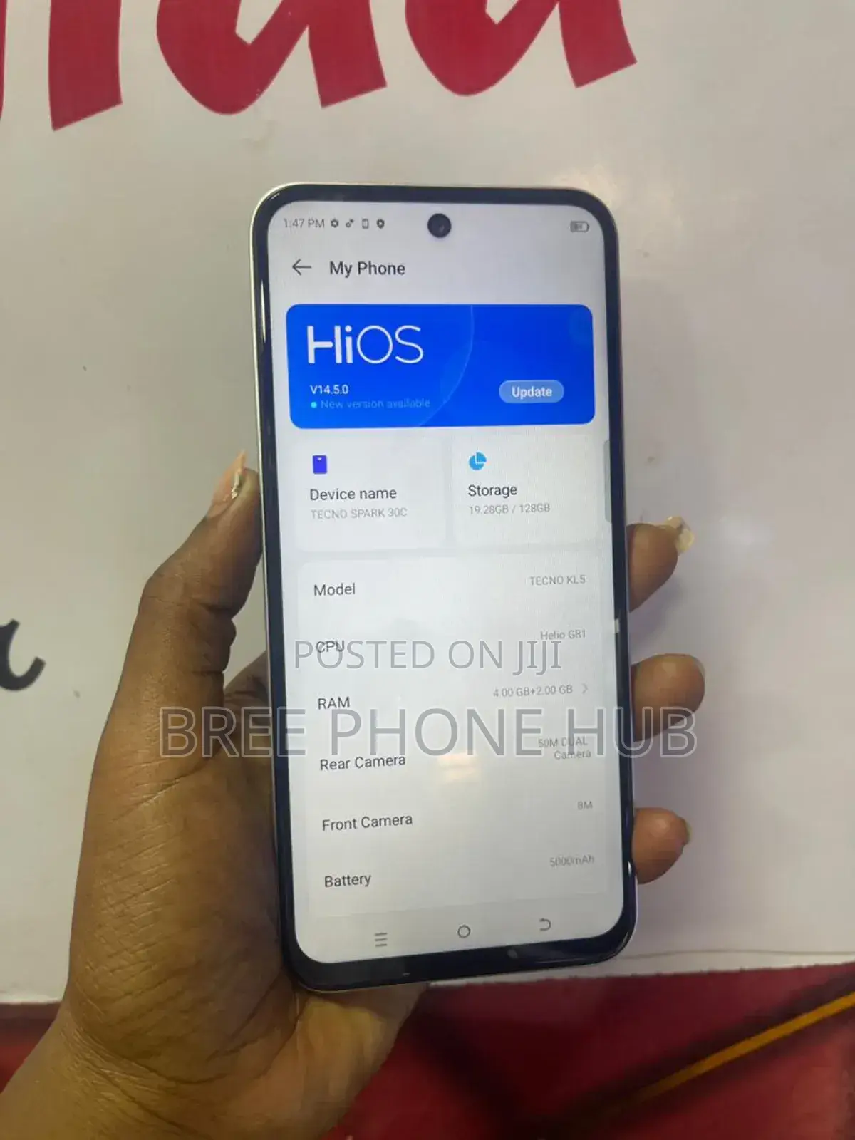 Tecno Spark 30C 128 GB White