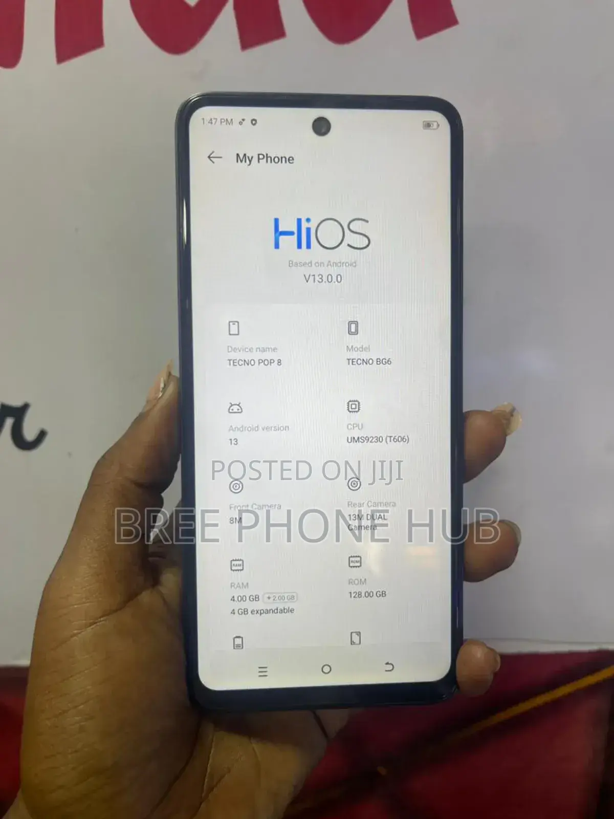 Tecno Pop 8 128 GB Black