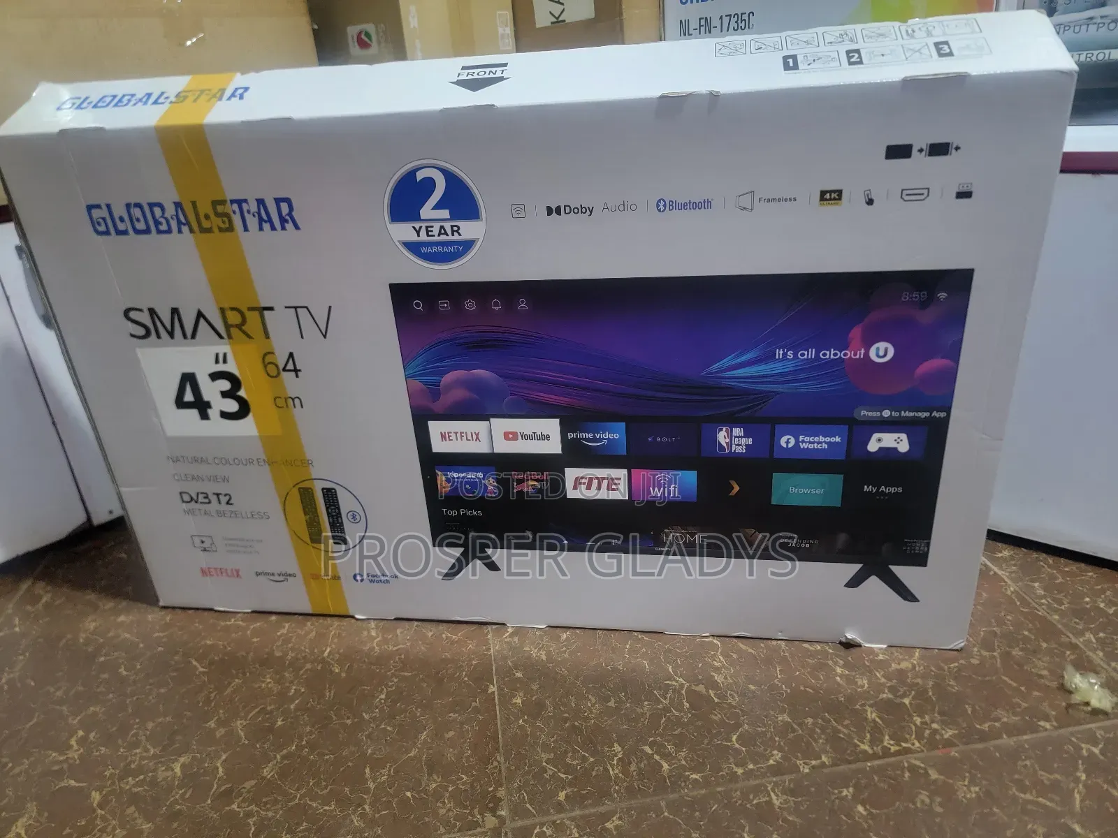 Global Star 43 Smart Digital Flat Screen Flameless.
