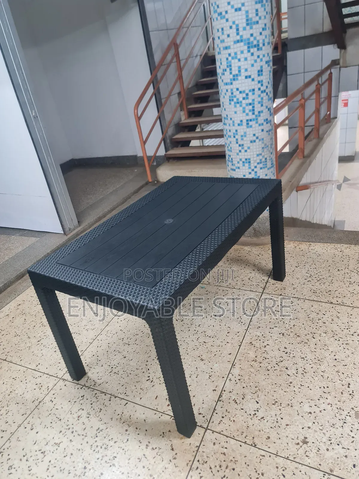 Black*Plastic Table Black*Plastic Table for Dining/Garden.