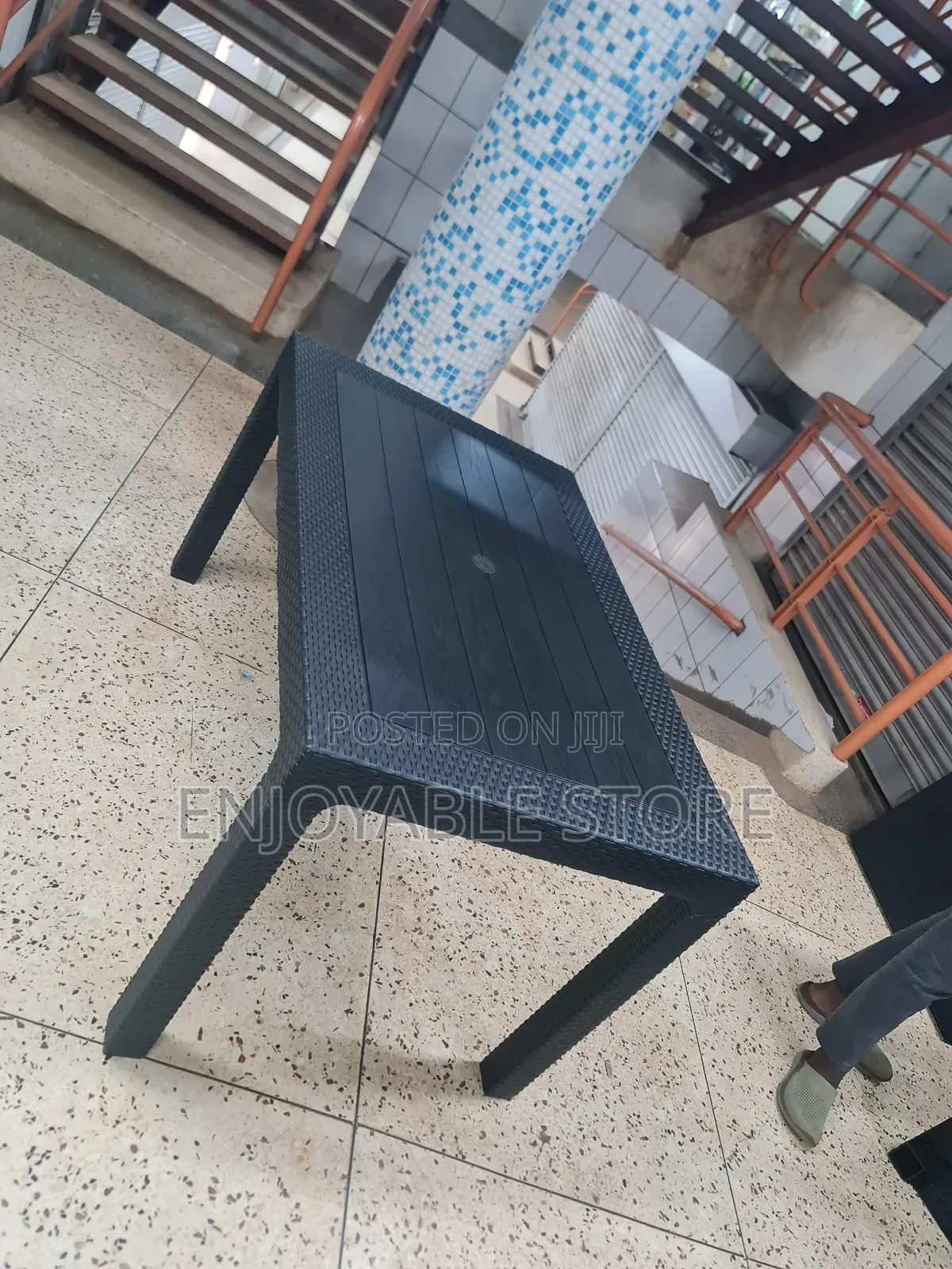 Black*Plastic Table Black*Plastic Table for Dining/Garden.