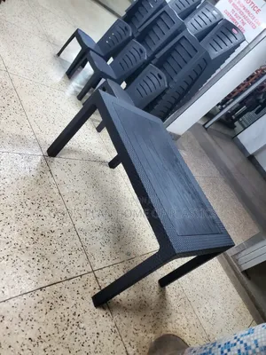 Photo - Plastic Black Rectangular Table