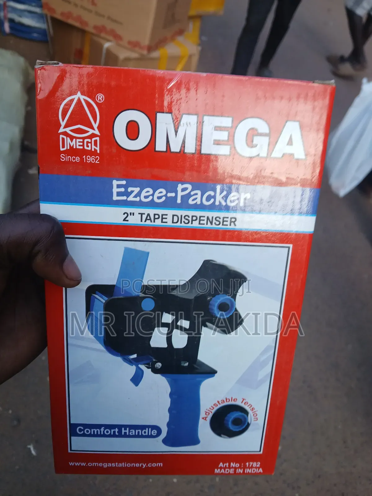 Omega 2"Carton Packing Tape Dispenser WTH Adjustable Tension