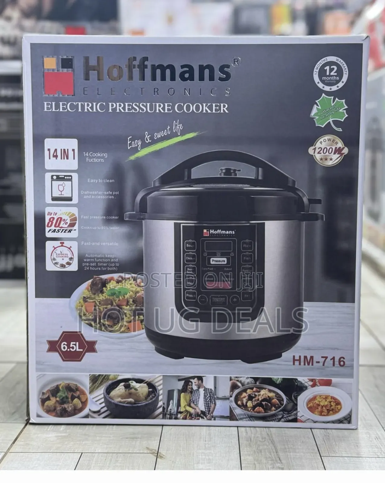 Hoffman 6.5l 14 In 1 Digital Electric Pressure Cooker-silver