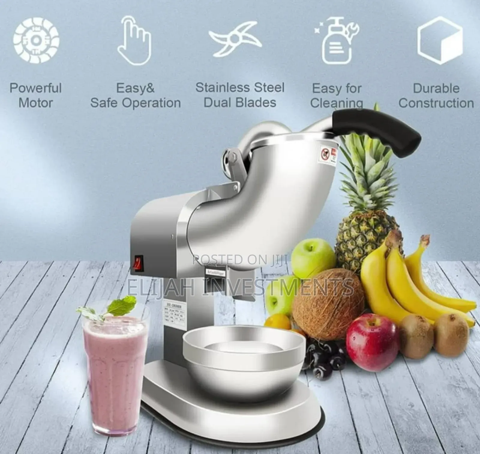 Double Blade Electric Ice Shaver Crusher Machine