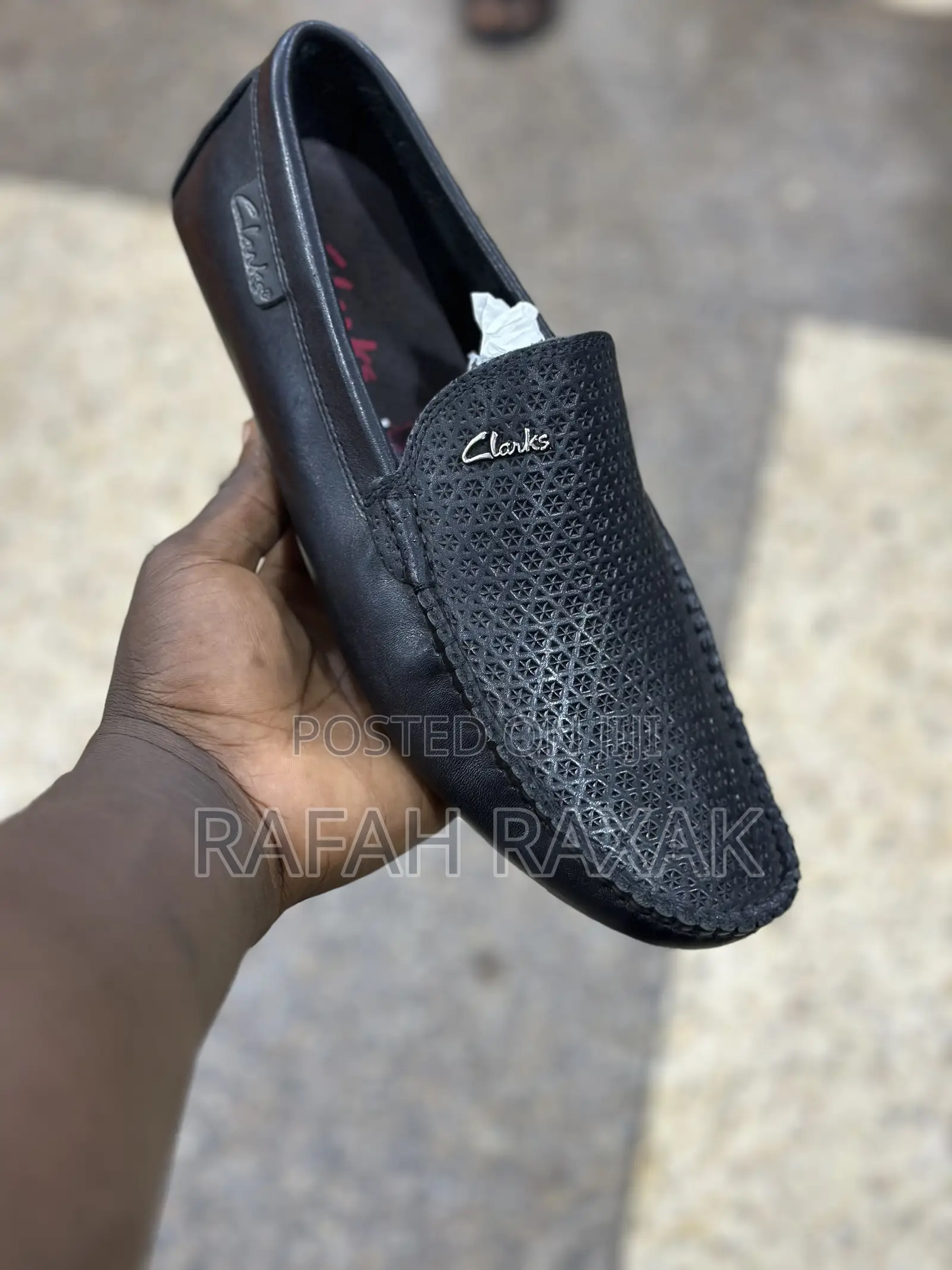 Men’S Super Classic Triple Black Leather Clarks Moccasin
