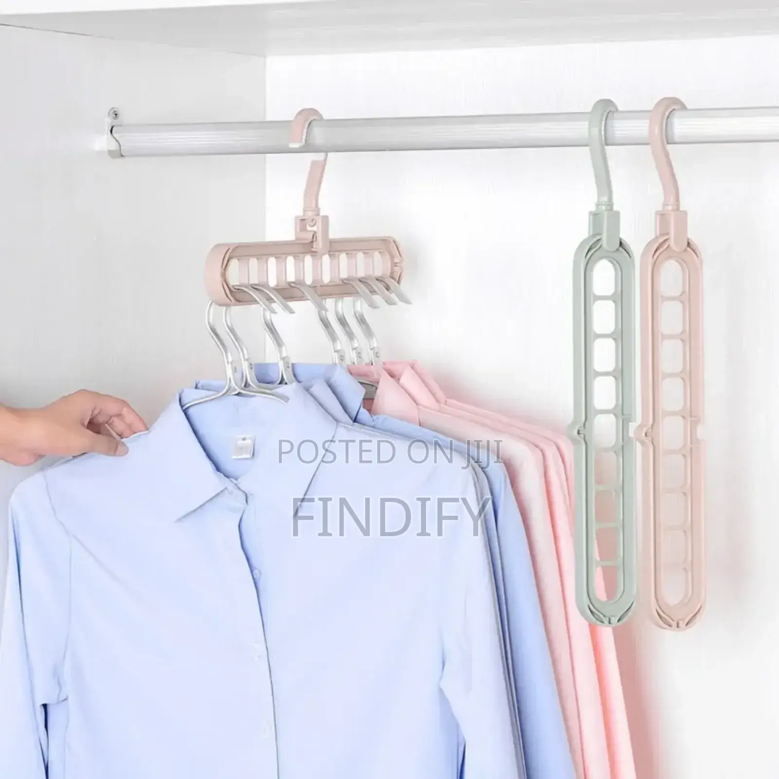 9 Holes Clothes Drying Rack Space Saving Cloth Hanger