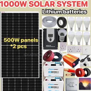 1000w Durable Solar System Full Kit With Lithium Batteries
