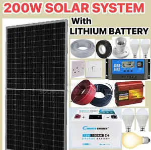 200w Original Solar Power Kit With Lithium Ion Battery