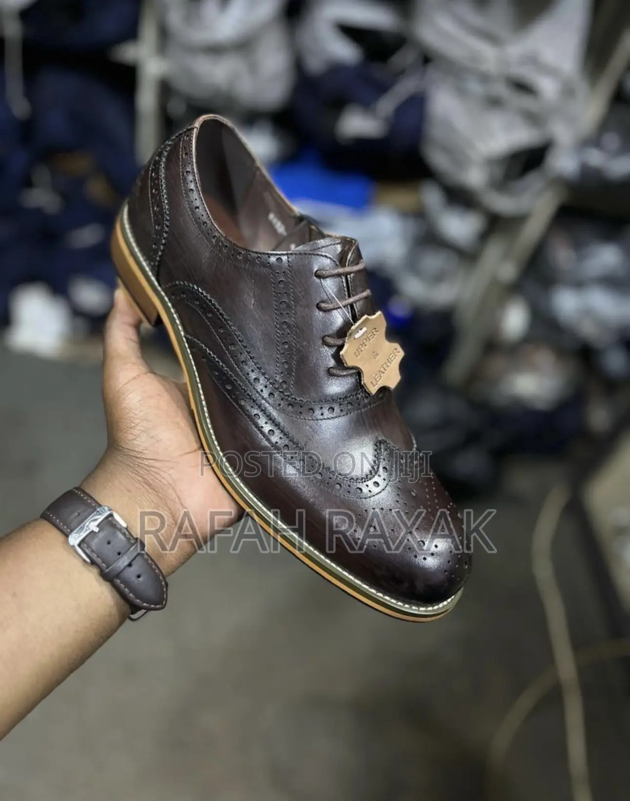 Original Men’S Dark Tan Franco Banetti Oxford Shoes