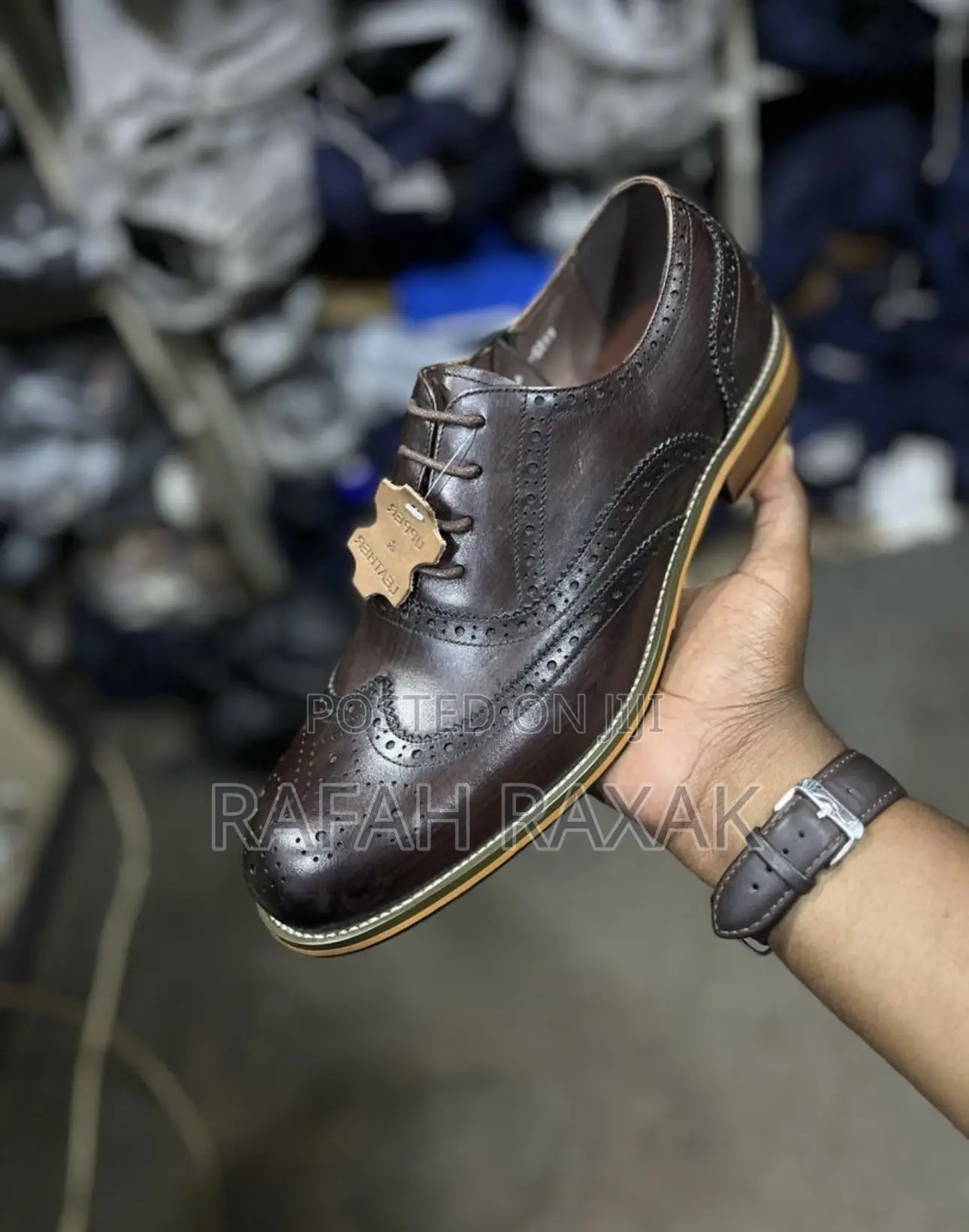 Original Men’S Dark Tan Franco Banetti Oxford Shoes