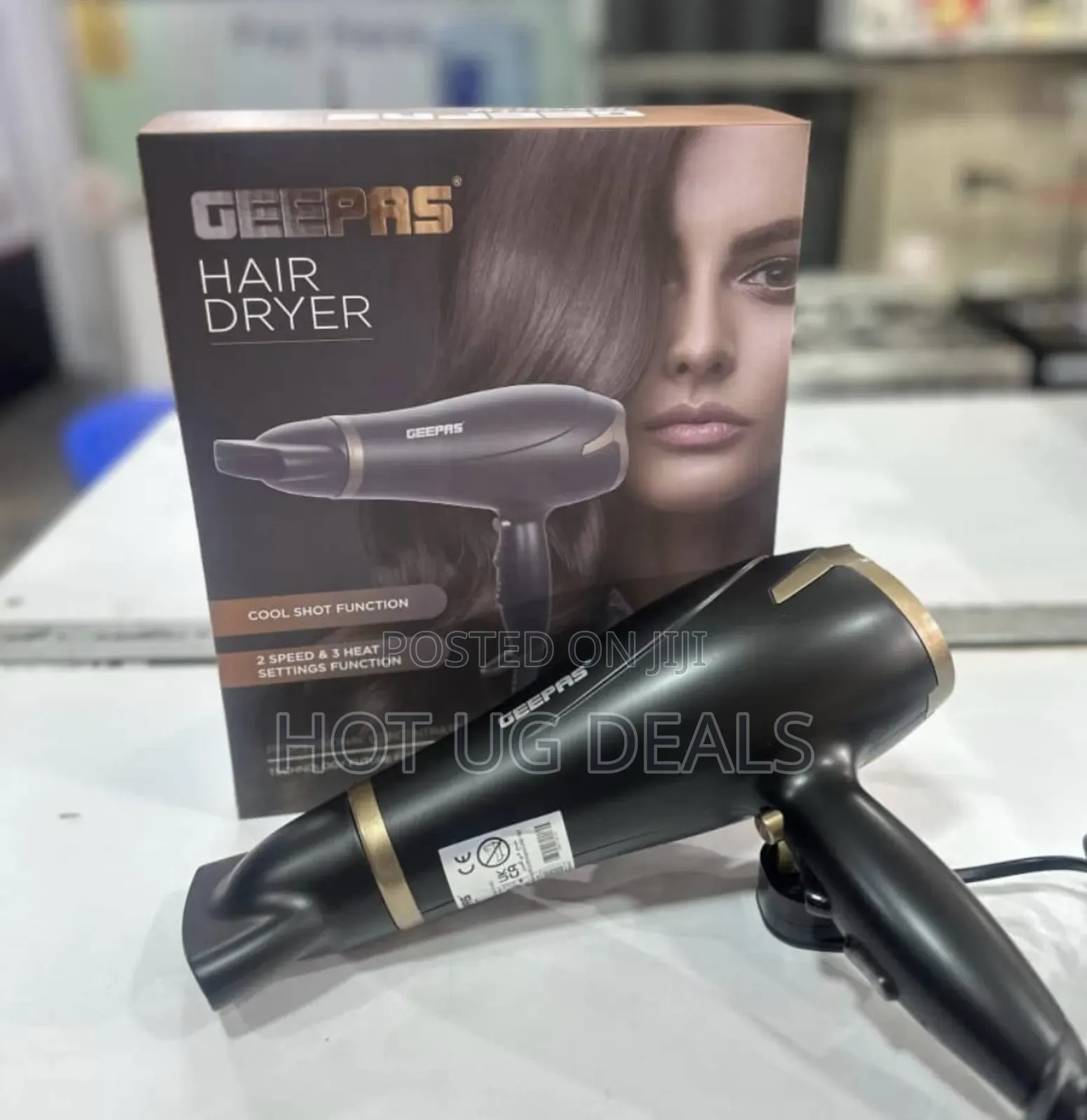 Geepas 2200w Powerful Hair Dryer -black