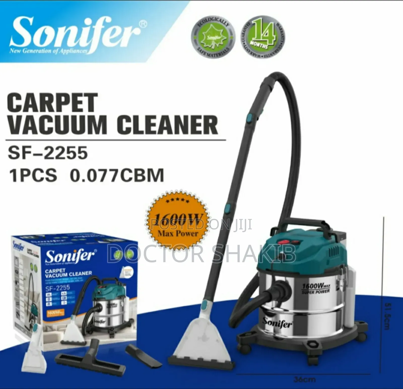New Sonifer Wet and Dry Vacuum Carpet Cleaner