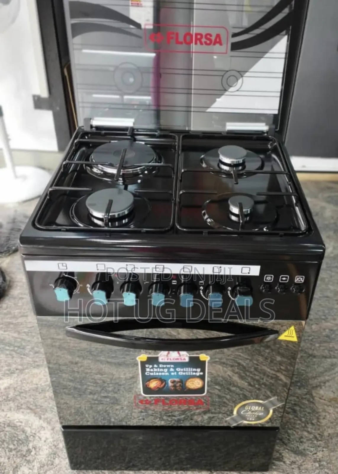 Florsa 60x60 3 Gas 1 Hotplate Cooker, Electric Oven, Timer