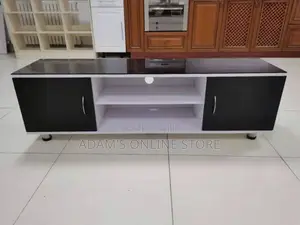 Black Glass Tv Stand and White