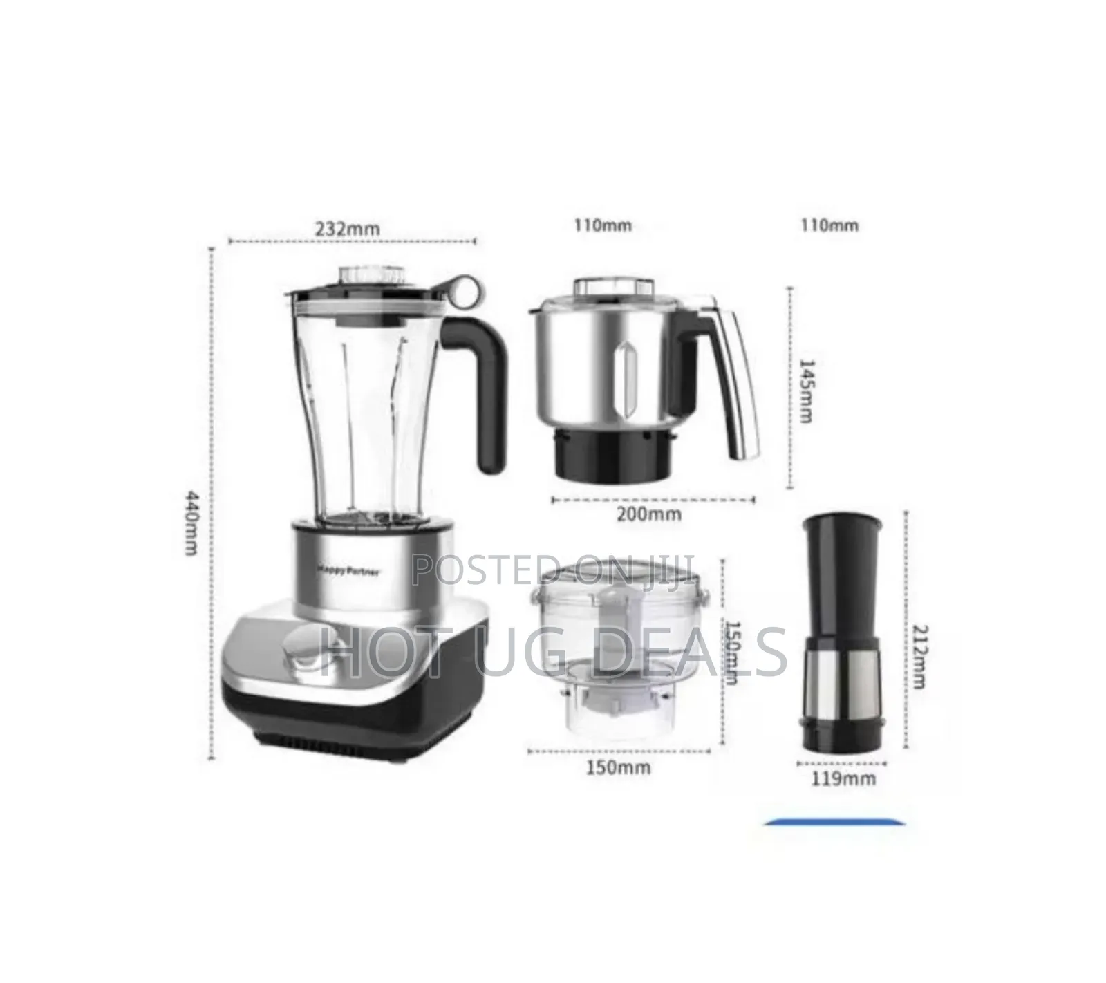 Hoffmans 4 In1 Multifunction Blender 2l With Unbreakable Jar