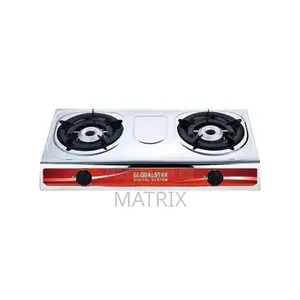 Double Burners Stainless Steel Cooking Double Gas Stove