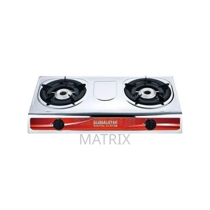 Double Burners Stainless Steel Cooking Double Gas Stove