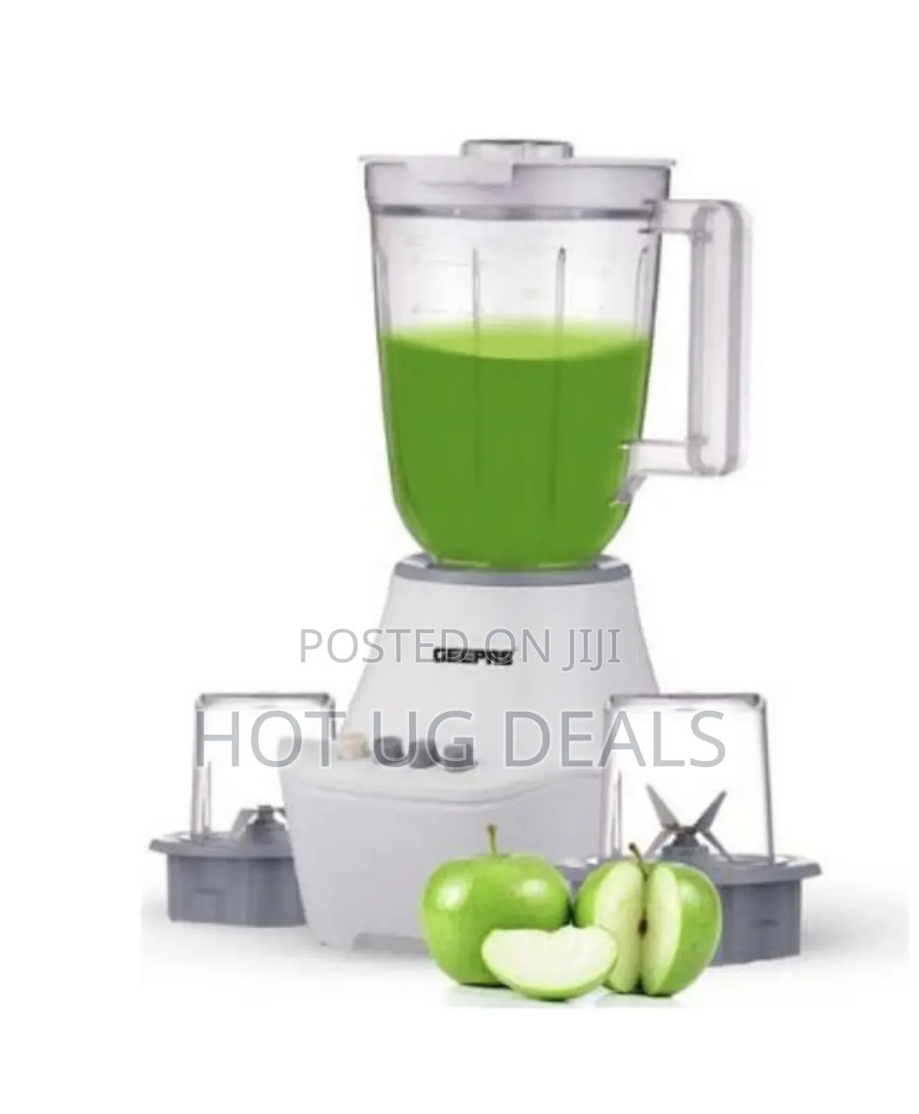 Geepas 3 In 1 Unbreakable Jar, With 2 Speed 1.5 L -white