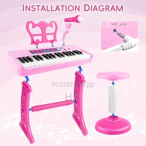 Toy Piano With Stand for 3-5 Year Old