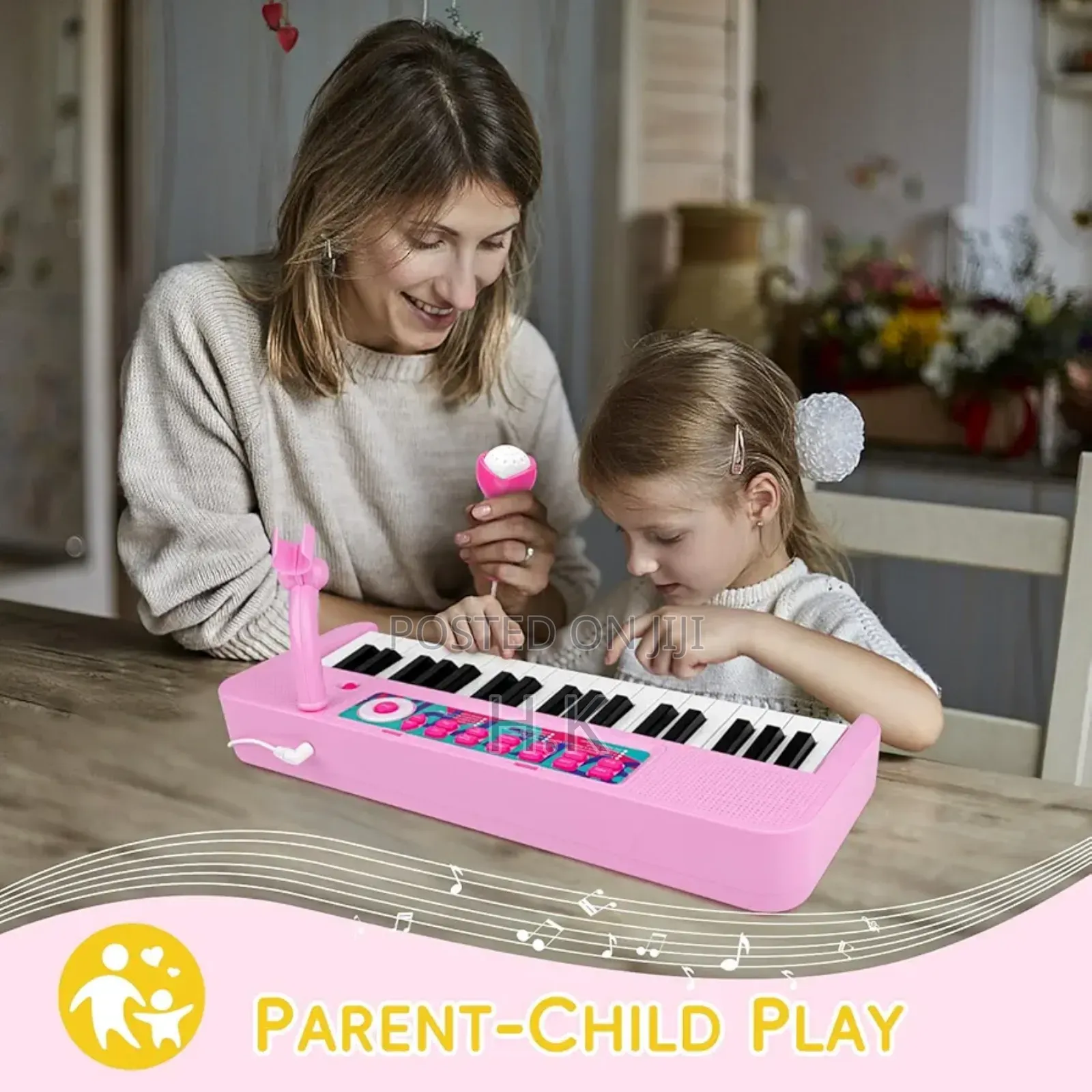 Toy Piano With Stand for 3-5 Year Old