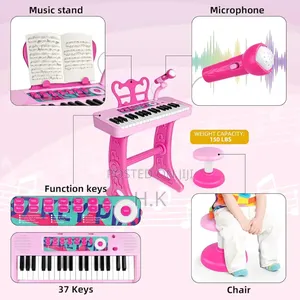 Toy Piano With Stand for 3-5 Year Old