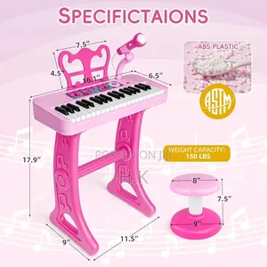 Toy Piano With Stand for 3-5 Year Old