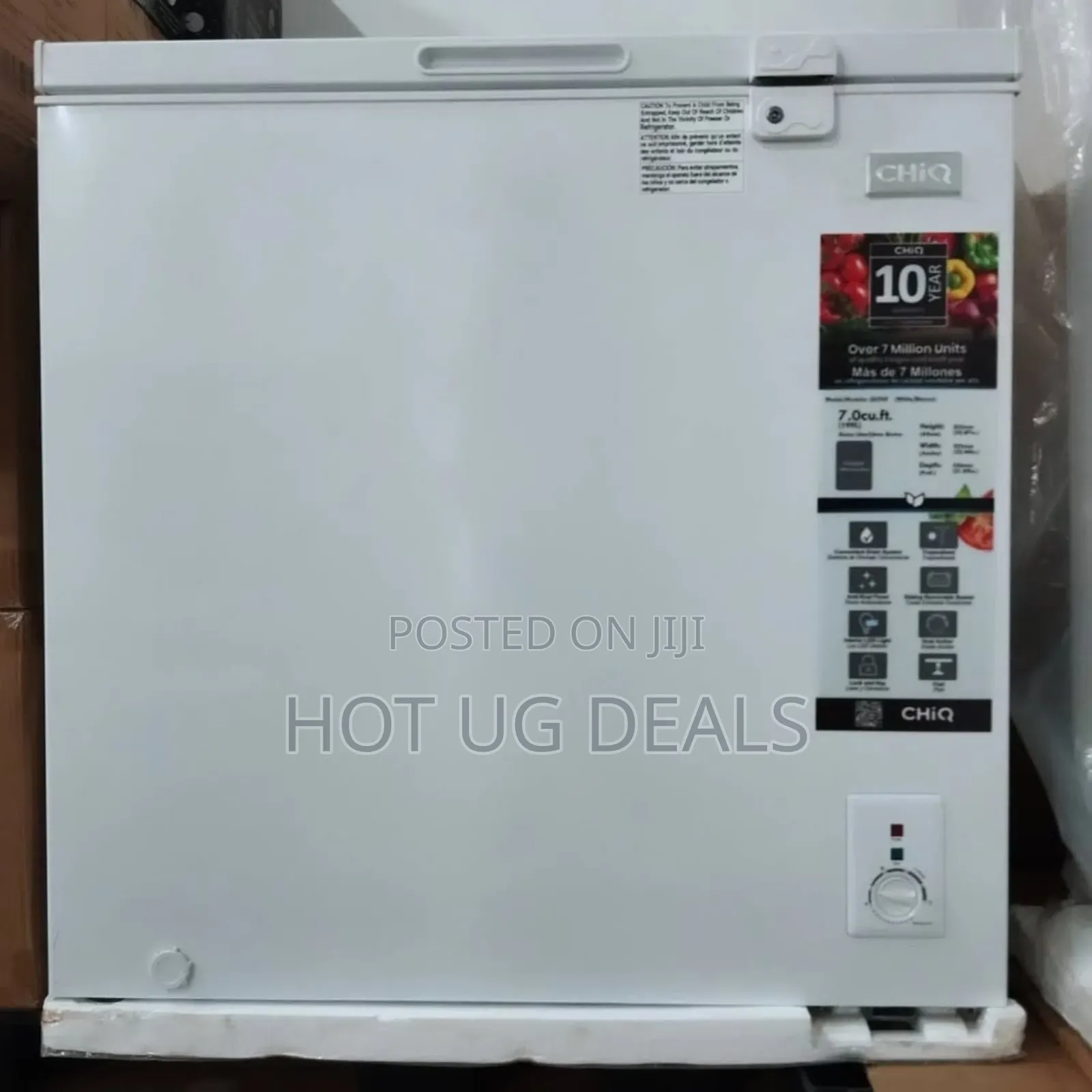 Chiq 180l / Litres Chest Freezer Silver