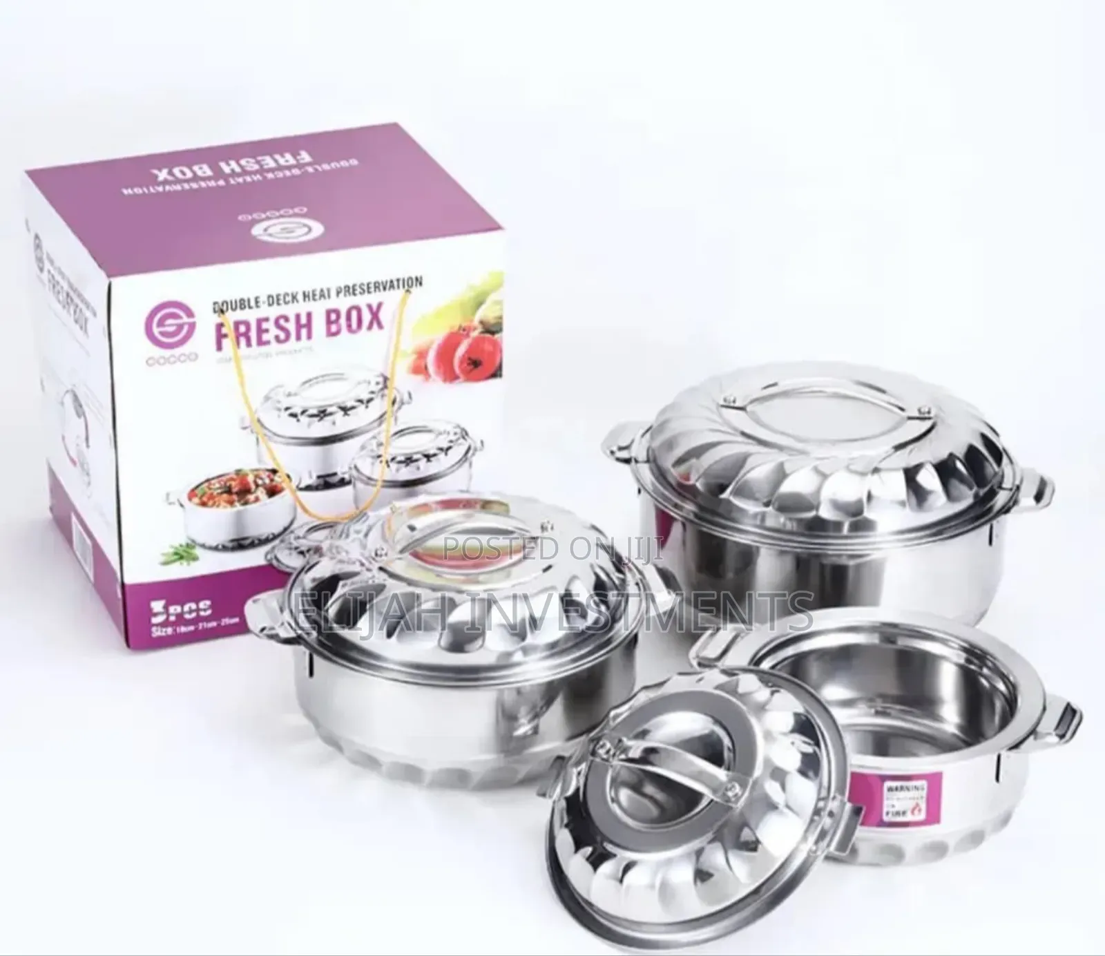 4pcs Stainless Steel Food Warming Dishes Lunch Boxes