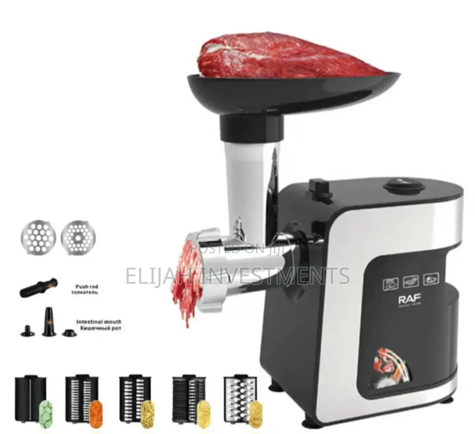 Raf 10 in 1 Multifunction Meat Grinder With Sausage Pipe