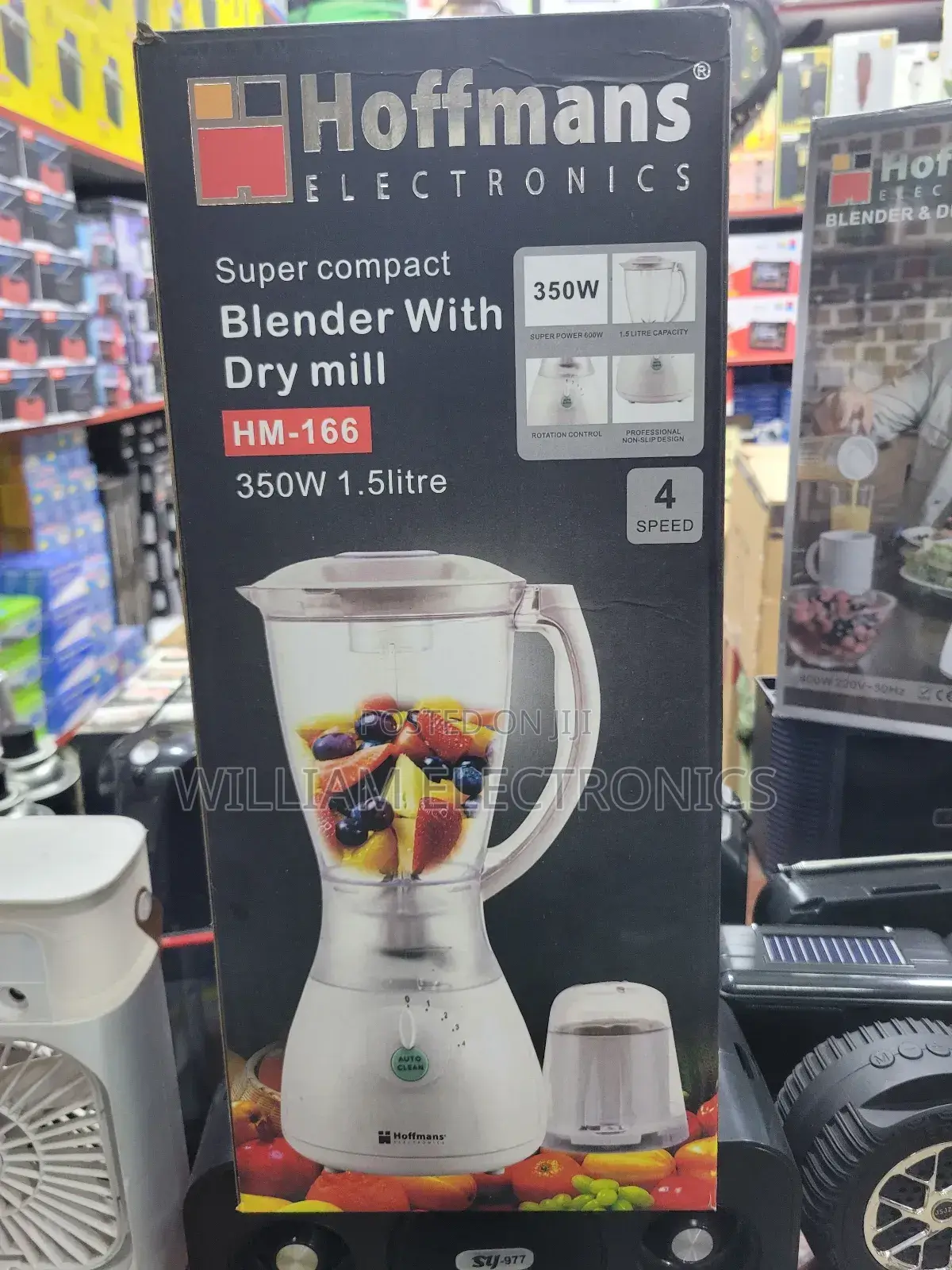 Hoffmans Super Compact Blender With Dry Mill Hm-166