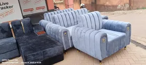 A Ash Gray Sofa Set With a Good Material