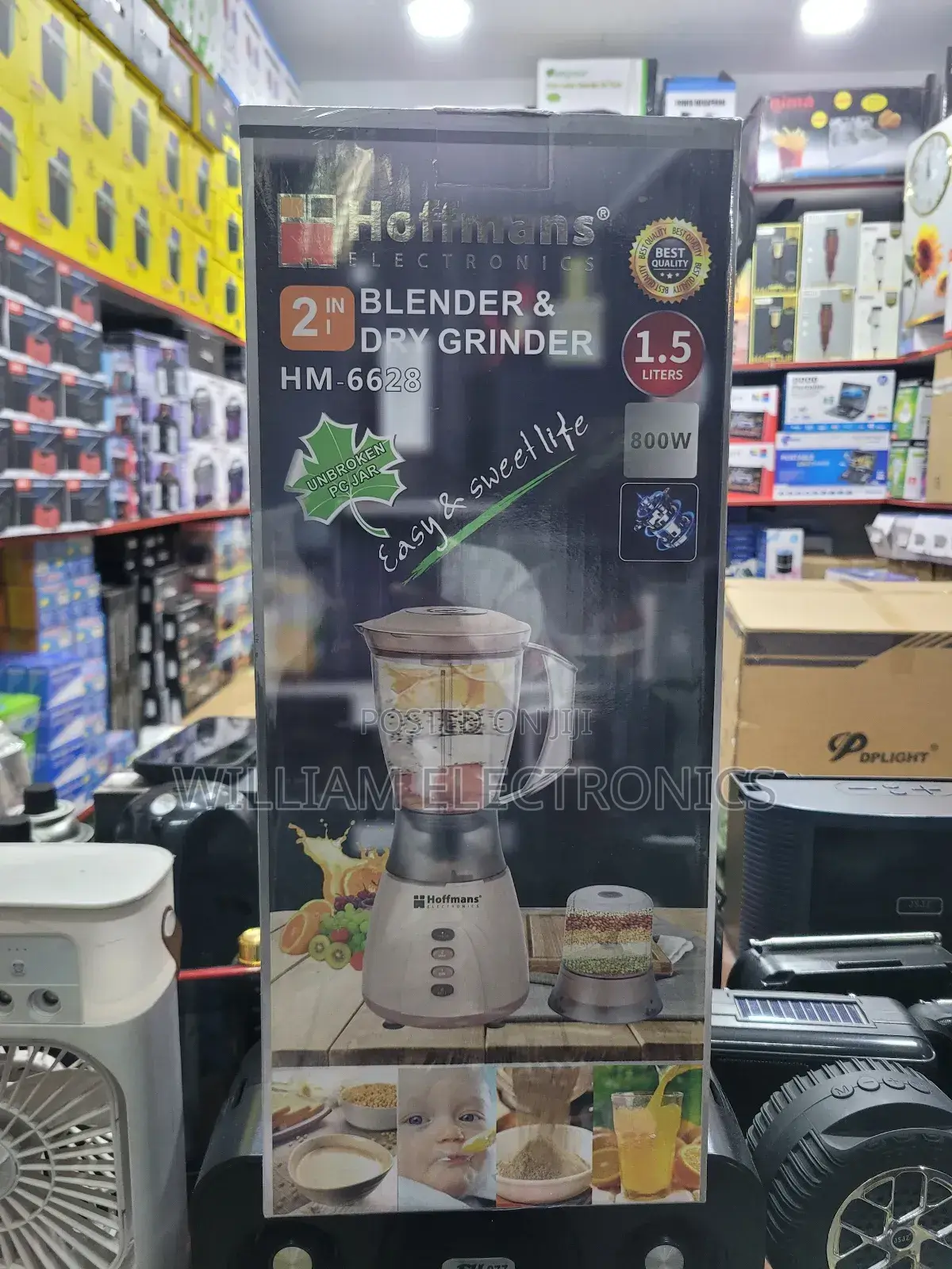 Hoffmans 2in1 Blender Dry Grinder Hm-6628