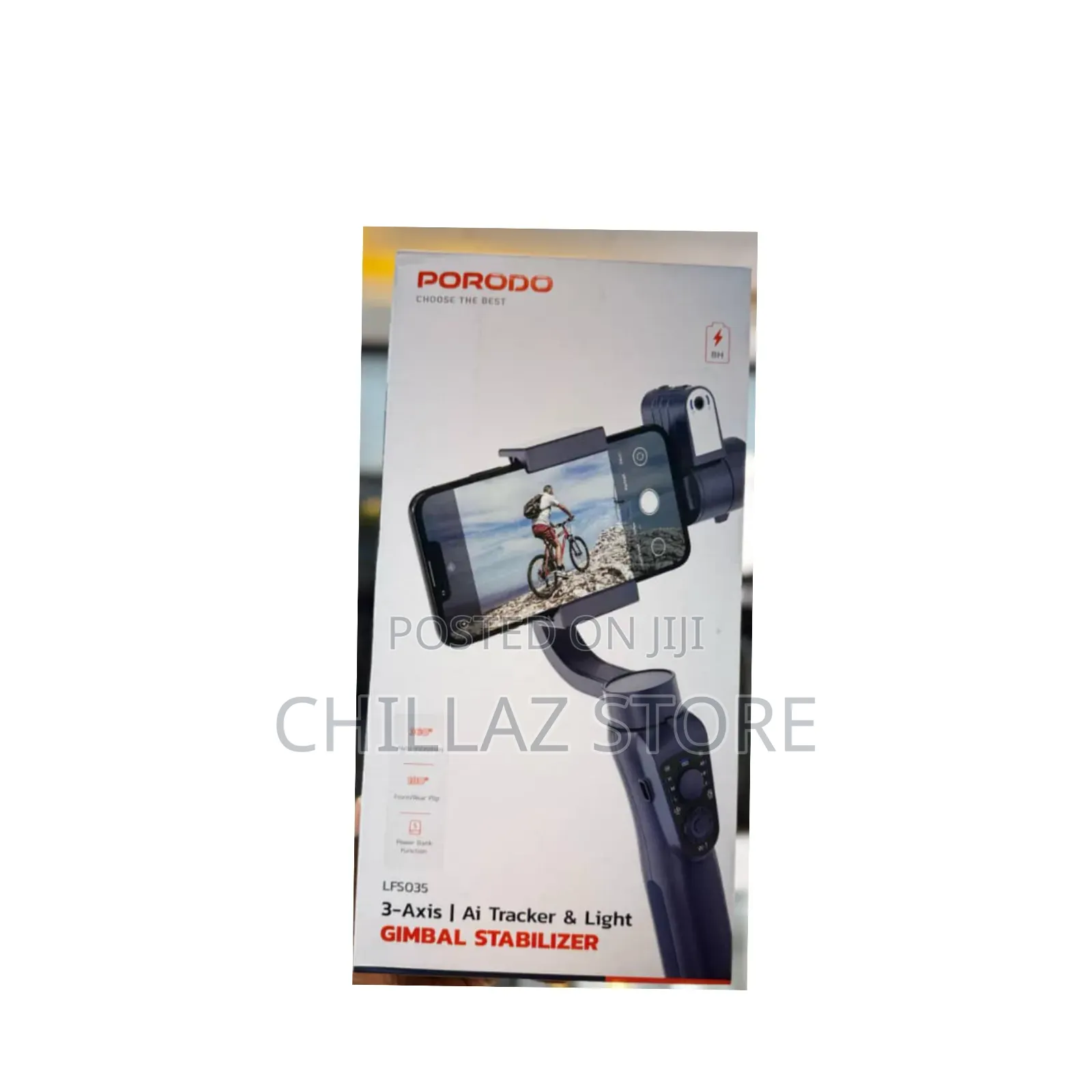Porodo 3-Axis Ai Tracker and Light Gimbal Stabilizer.