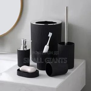 6pcs Bathroom Accessories Set - Black