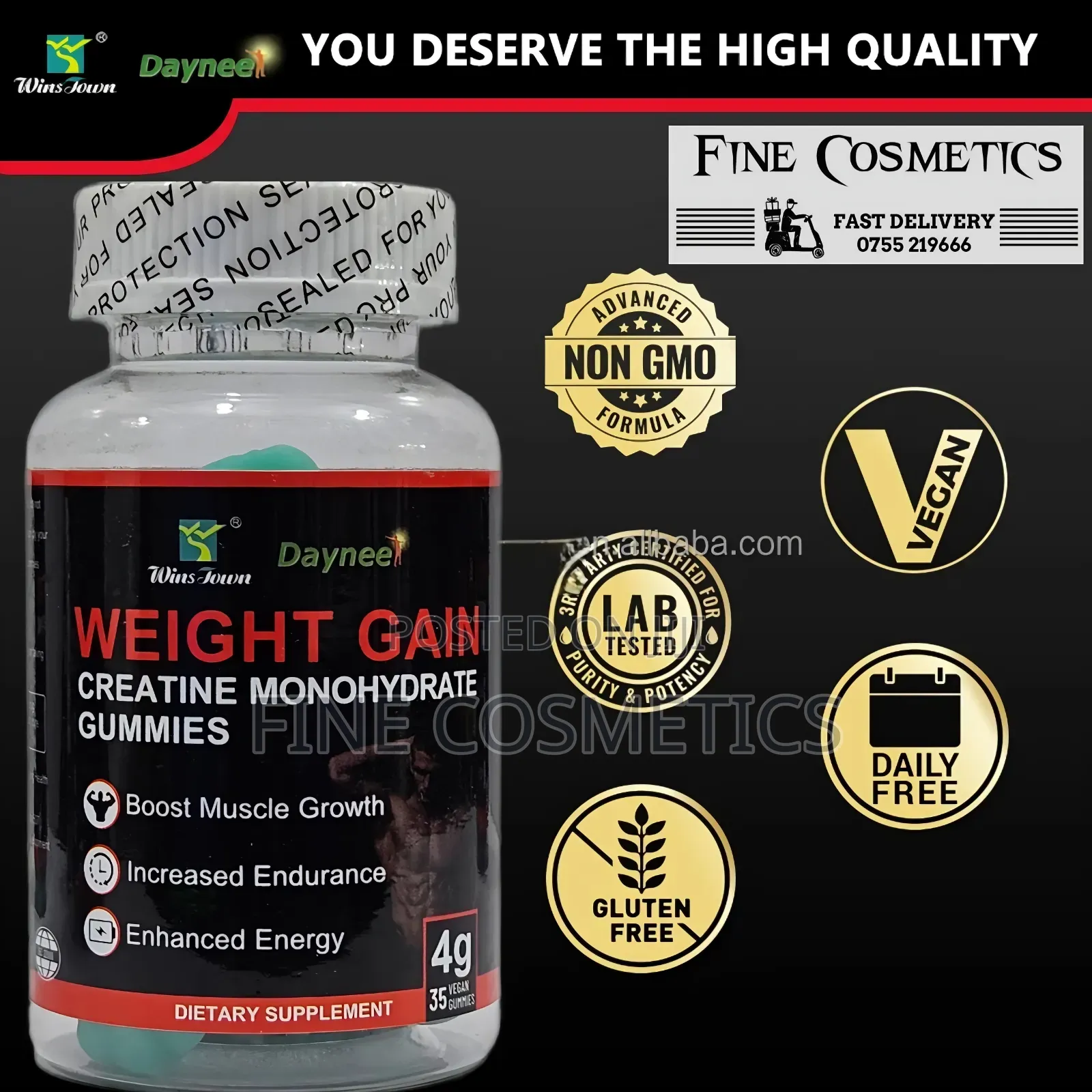 Wholesale Only | Weight Gain Gummies, Creatine Monohydrate