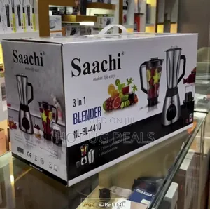 Saachi 3 In1 Stainless Steel Jar  Blender/Grinder - Silver