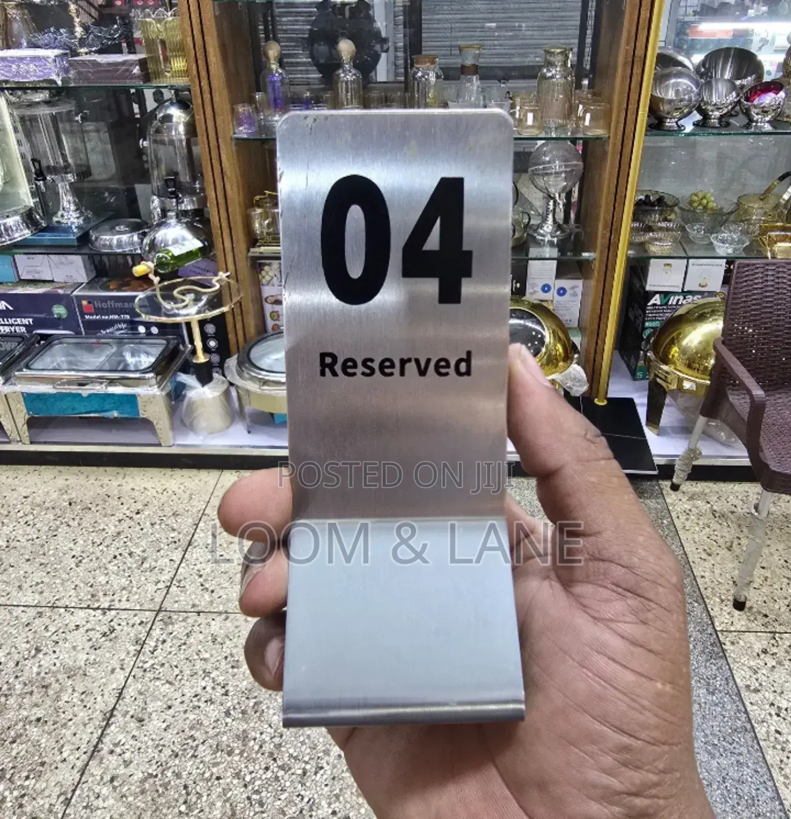 2in1 Free Standing Stainless Table Place Card
