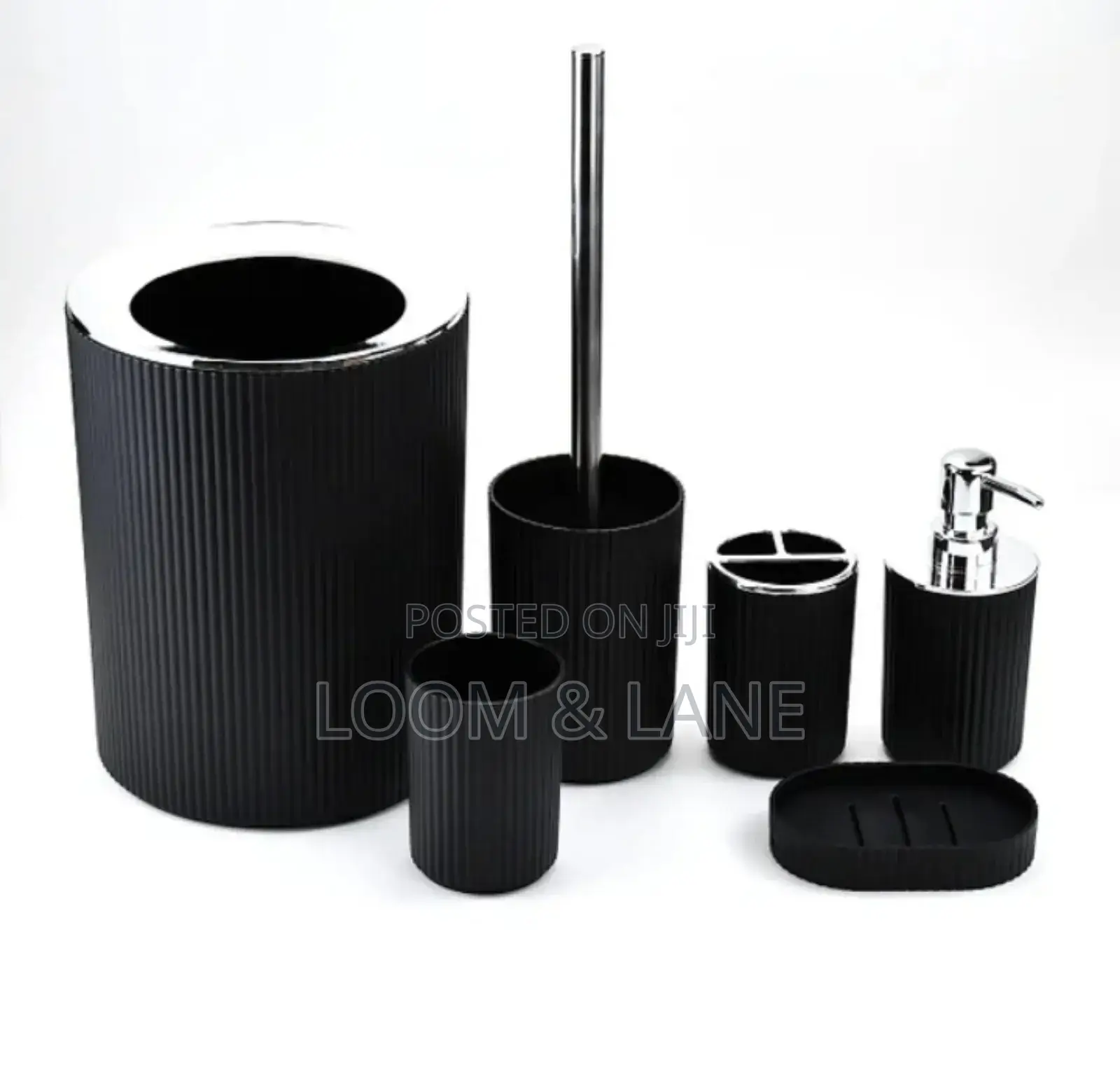 6pcs Bathroom Accessories Set Black