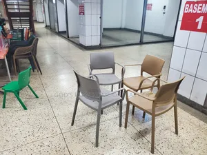 Photo - Gray and Brown Bar and Restaurant Plastic Chairs