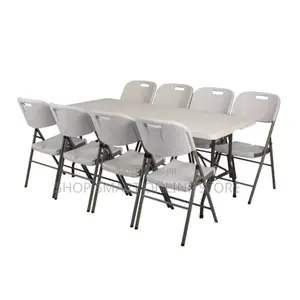 Outdoor Dining Plastic Folding Table and 6 Chairs Brand New